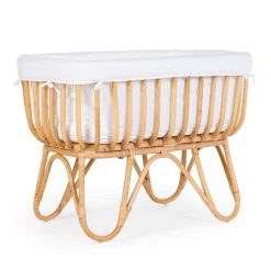 BÉABA Berceaux Et Couffins*Berceau en rotin rectangulaire + couvercle blanc cassé