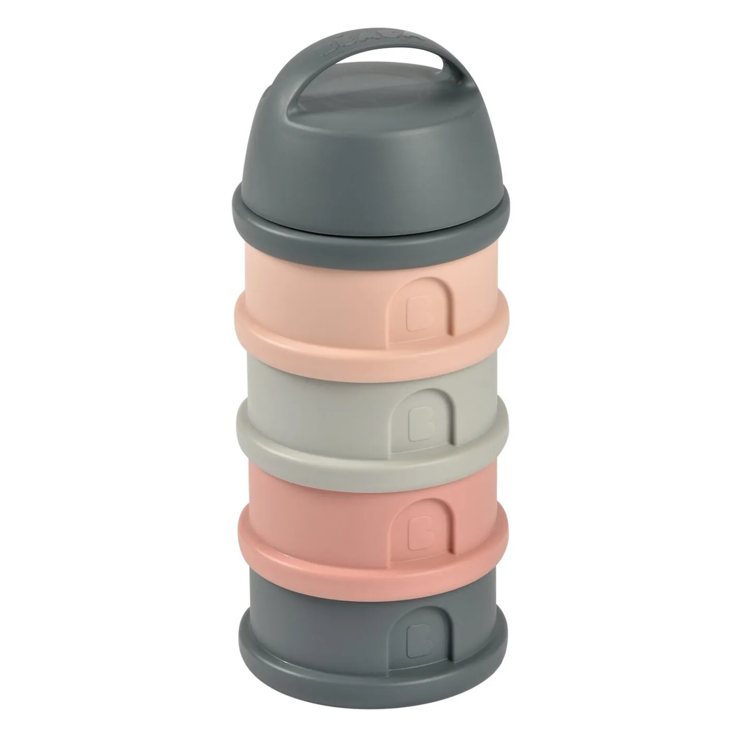 BÉABA Doseurs De Lait|Biberons Et Accessoires*Boîte doseuse de lait 4 compartiments empilables Gris/Rose