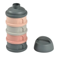 BÉABA Doseurs De Lait|Biberons Et Accessoires*Boîte doseuse de lait 4 compartiments empilables Gris/Rose