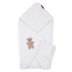 BÉABA Capes De Bain*Cape De Bain + Gant - 80x80 Cm - Muslin / Terry Teddy
