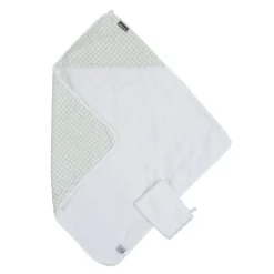 BÉABA Capes De Bain*Cape De Bain + Gant - 80x80 Cm - Jersey - Forêt - Mousseline