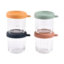 BÉABA Couverts Vaisselle Et Bavoirs*Coffret 4 portions verre 250ml Sunrise