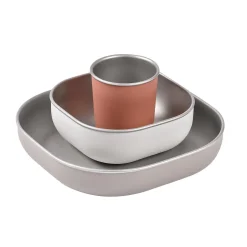BÉABA Couverts Vaisselle Et Bavoirs*Coffret repas inox Terracotta
