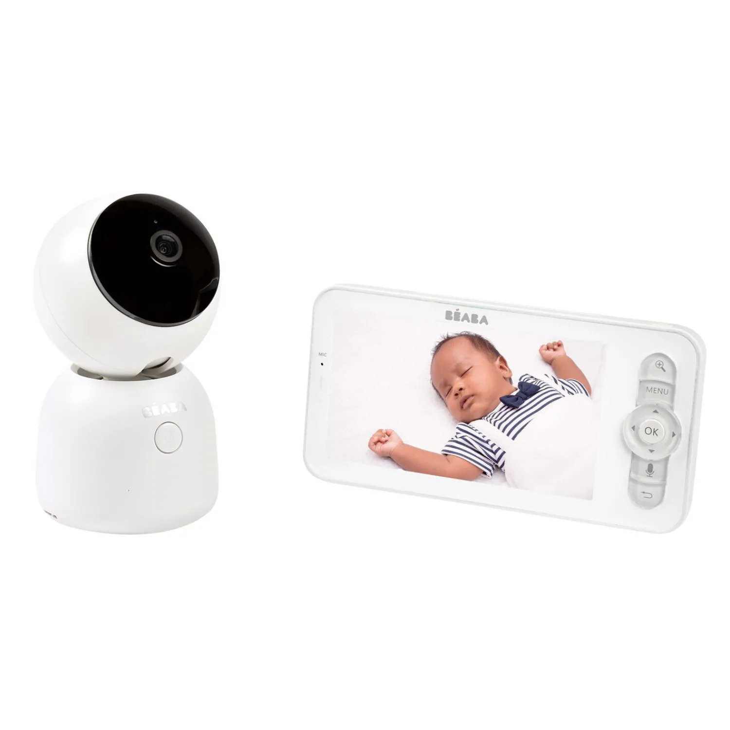 BÉABA Babyphone, Écoute-bébé*Ecoute bébé vidéo Zen Night Light Blanc