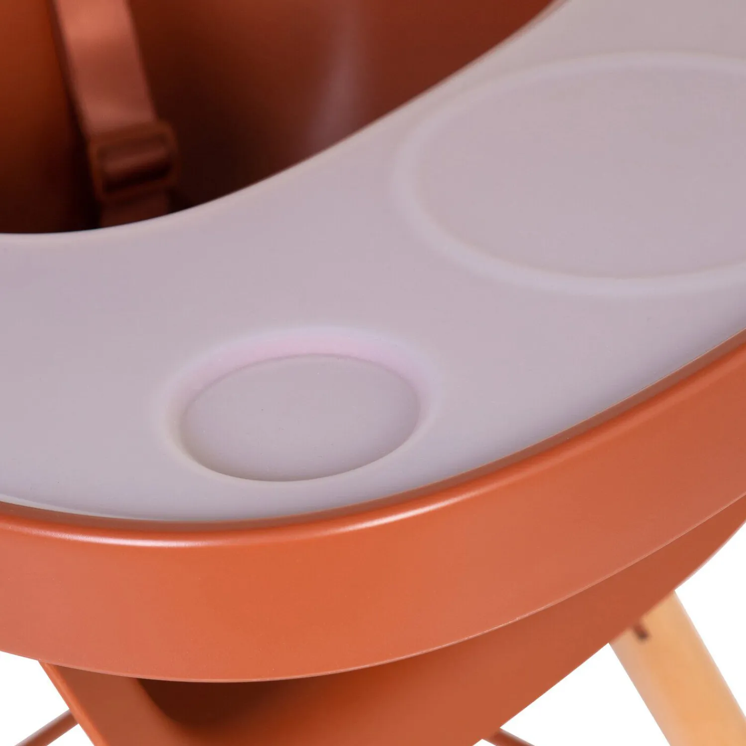 BÉABA Coussins Et Accessoires|Chaises Évolutives*Evolu Tablette De Chaise - Abs - Rouille + Napperon En Silic