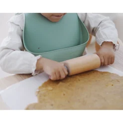 BÉABA Couverts Vaisselle Et Bavoirs*Lot de 2 bavoirs silicone Gris clair/Vert sauge