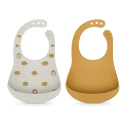 BÉABA Couverts Vaisselle Et Bavoirs*Lot de 2 bavoirs silicone Colour Essence