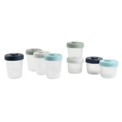 BÉABA Pots De Conservation|Pots De Conservation*Lot de 8 portions clip 2ème âge (4X150ml et 4X250ml)