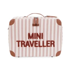 Enfant BÉABA Sacs À Dos Enfant|Sacs De Voyage*Mini Traveller Kids Suitcase - Rayures - Nude/Terracotta