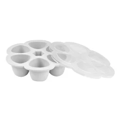 BÉABA Goûter Sain|Couverts Vaisselle Et Bavoirs*Moule multiportions silicone 6X90ml Gris clair
