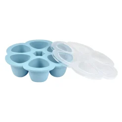BÉABA Goûter Sain|Couverts Vaisselle Et Bavoirs*Moule multiportions silicone 6X90ml Bleu