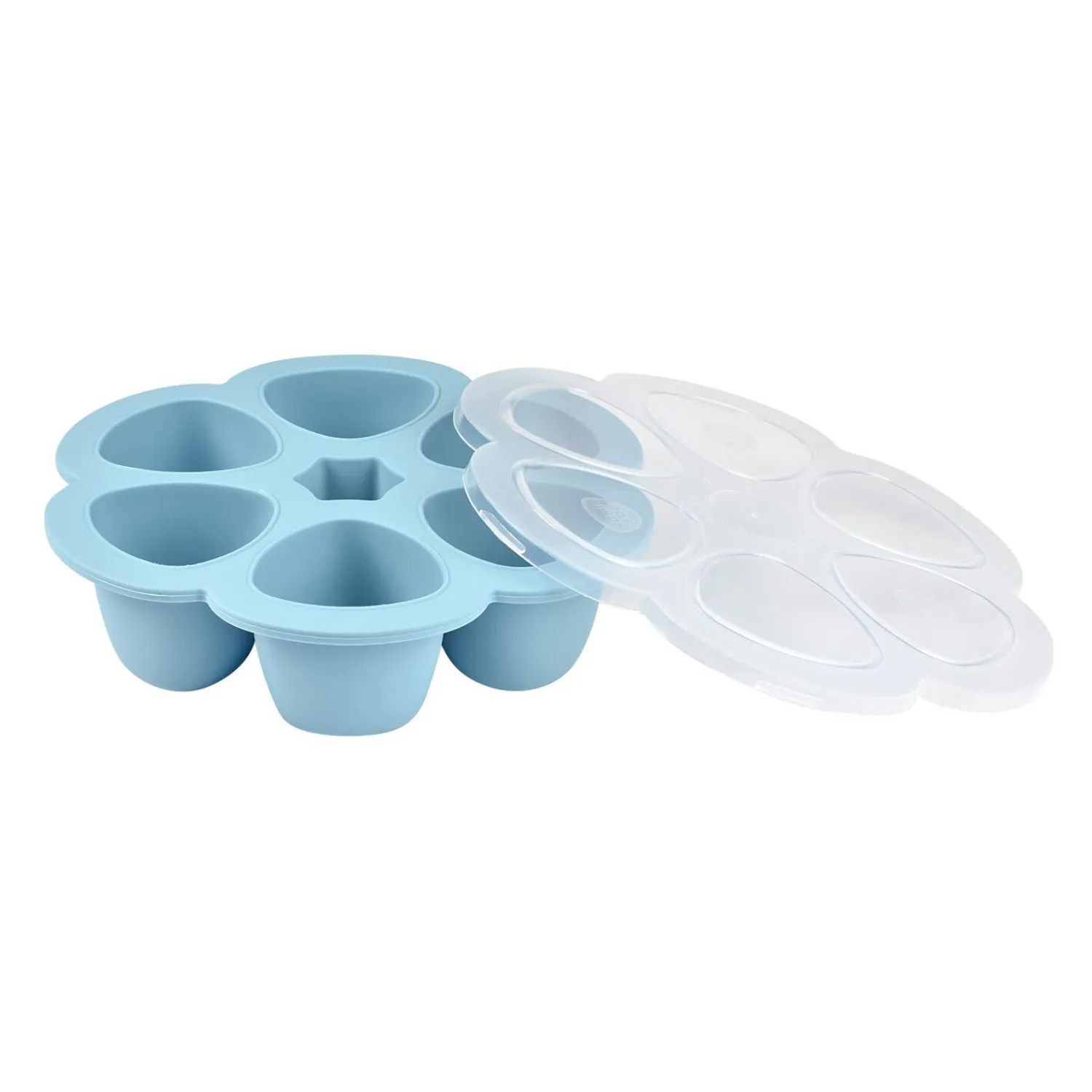 BÉABA Goûter Sain|Couverts Vaisselle Et Bavoirs*Moule multiportions silicone 6X90ml Bleu