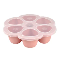 BÉABA Goûter Sain|Couverts Vaisselle Et Bavoirs*Moule multiportions silicone 6X90ml Vieux Rose