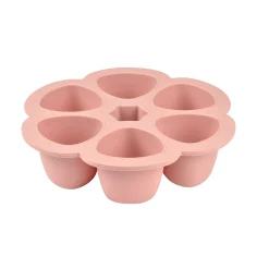 BÉABA Goûter Sain|Couverts Vaisselle Et Bavoirs*Moule multiportions silicone 6X90ml Vieux Rose