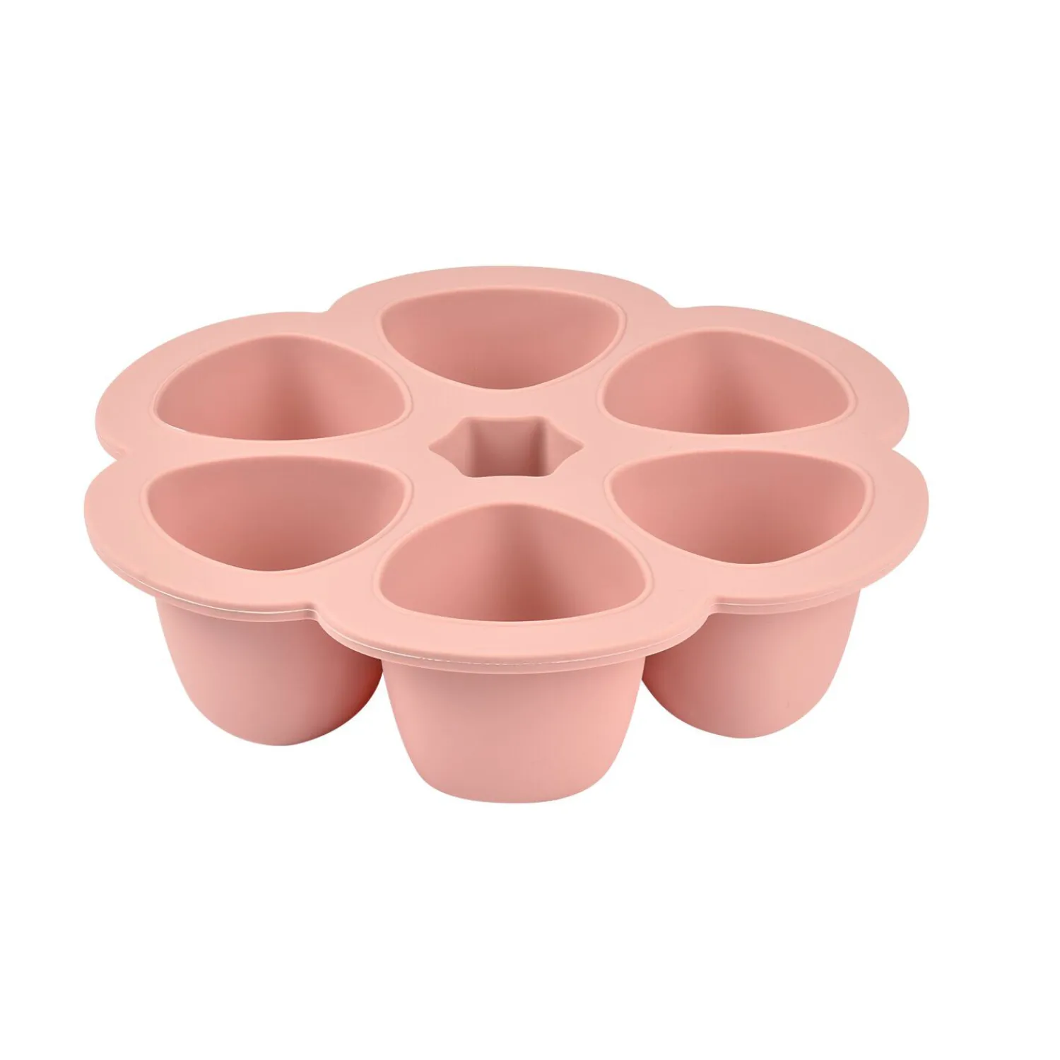 BÉABA Goûter Sain|Couverts Vaisselle Et Bavoirs*Moule multiportions silicone 6X90ml Vieux Rose