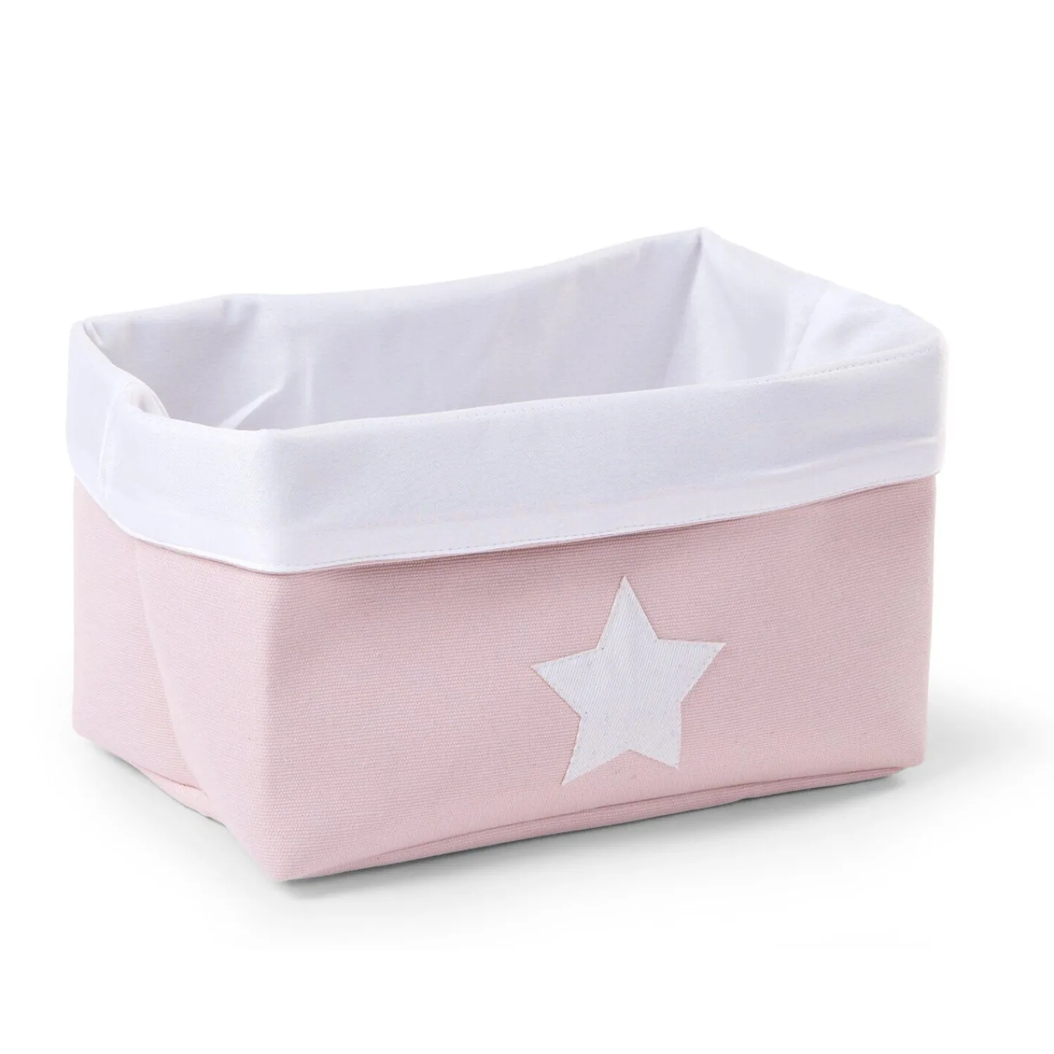 BÉABA Paniers De Rangement*Panier De Rangement - 32x20x20 Cm - Toile - Rose Tendre Blan