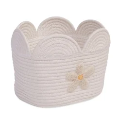 BÉABA Paniers De Rangement*Panier fleur - 30x20x15CM - Corde De Coton - Ecru