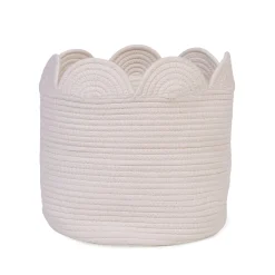 BÉABA Paniers De Rangement*Panier fleur - 30x30x30cm - Corde De Coton - Ecru