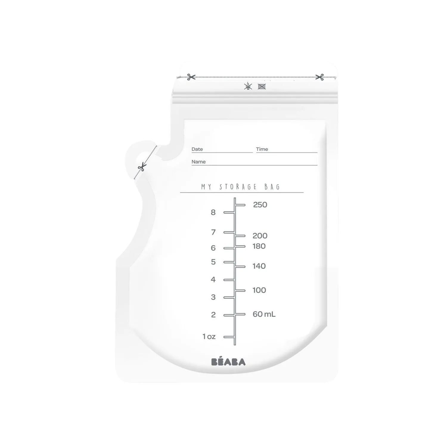 BÉABA Accessoires D'allaitement*Sachets de conservation pour lait maternel 250 ml x 50