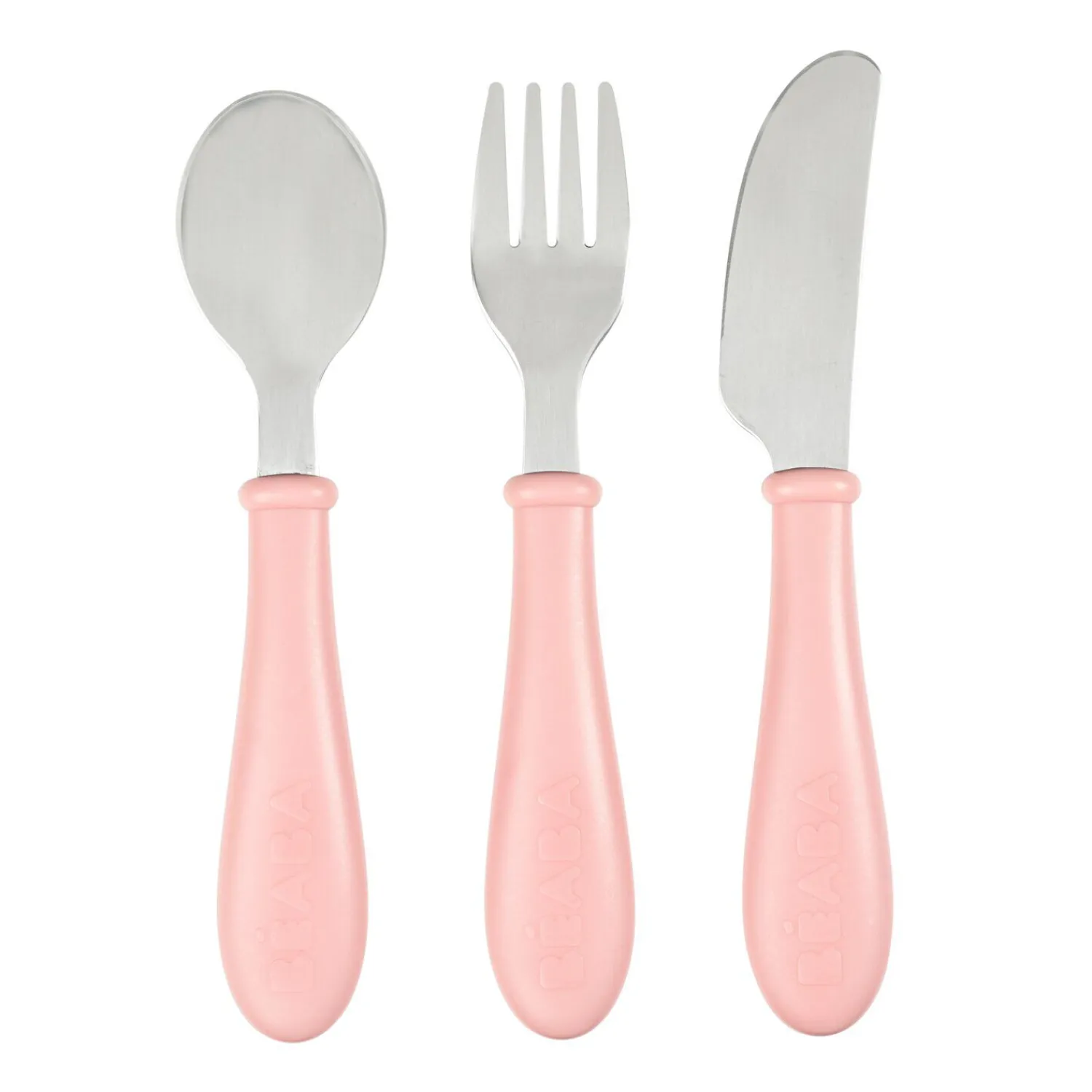 BÉABA Couverts Vaisselle Et Bavoirs*Set 3 couverts inox Rose