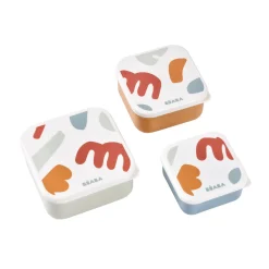 BÉABA Goûter Sain|Pots De Conservation*Set de 3 boîtes à gouter