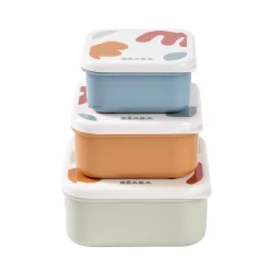 BÉABA Goûter Sain|Pots De Conservation*Set de 3 boîtes à gouter