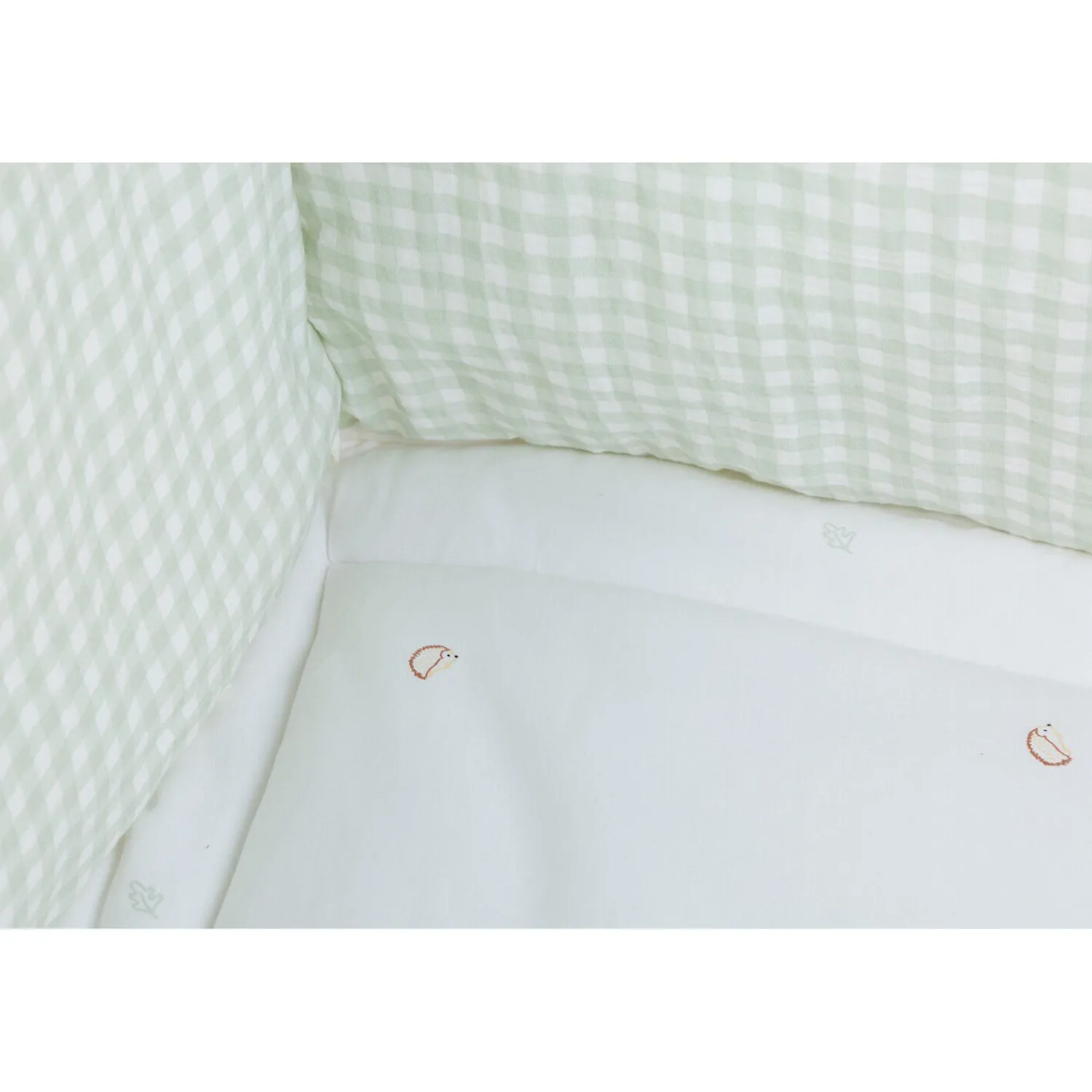 BÉABA Parcs Bébé Et Accessoires*Tapis De Parc - 75x95 Cm - Jersey - Forêt - Mousseline Vichy