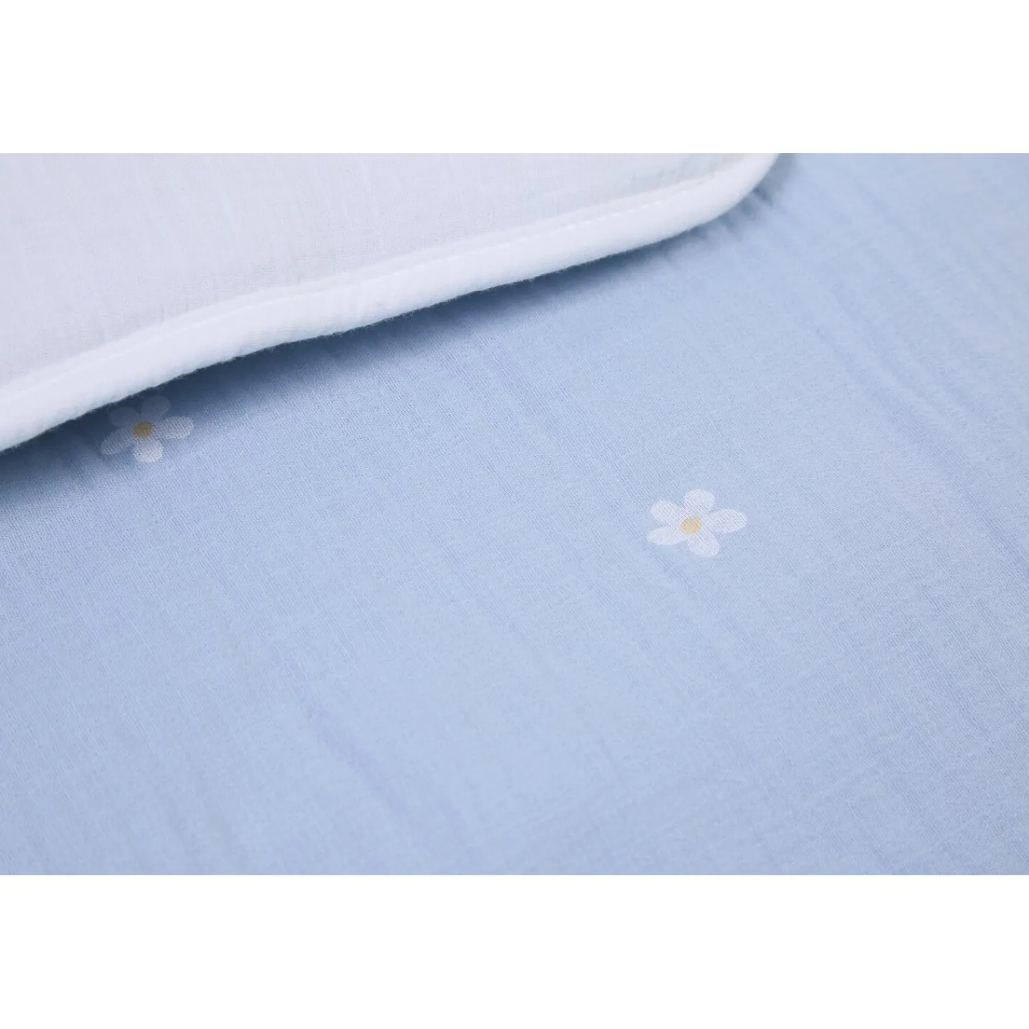 BÉABA Parcs Bébé Et Accessoires*Tapis De Parc - 75x95 Cm - Mousseline Fleur - Bleue