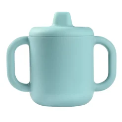 BÉABA Goûter Sain|Couverts Vaisselle Et Bavoirs*Tasse d'apprentissage silicone Bleu