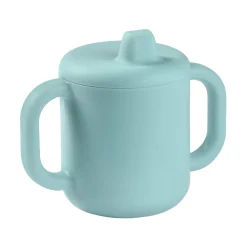 BÉABA Goûter Sain|Couverts Vaisselle Et Bavoirs*Tasse d'apprentissage silicone Bleu