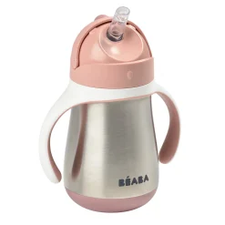 BÉABA Couverts Vaisselle Et Bavoirs|Biberons Et Accessoires*Tasse paille inox 250ml Vieux rose