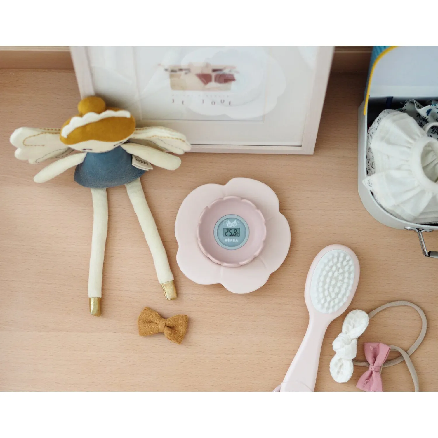 BÉABA Thermomètres*Thermomètre de bain Lotus Vieux rose