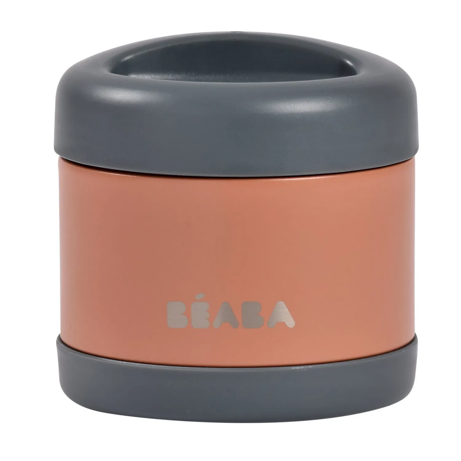BÉABA Goûter Sain|Pots De Conservation*Thermo-portion inox 500ml Gris minéral/Terracotta
