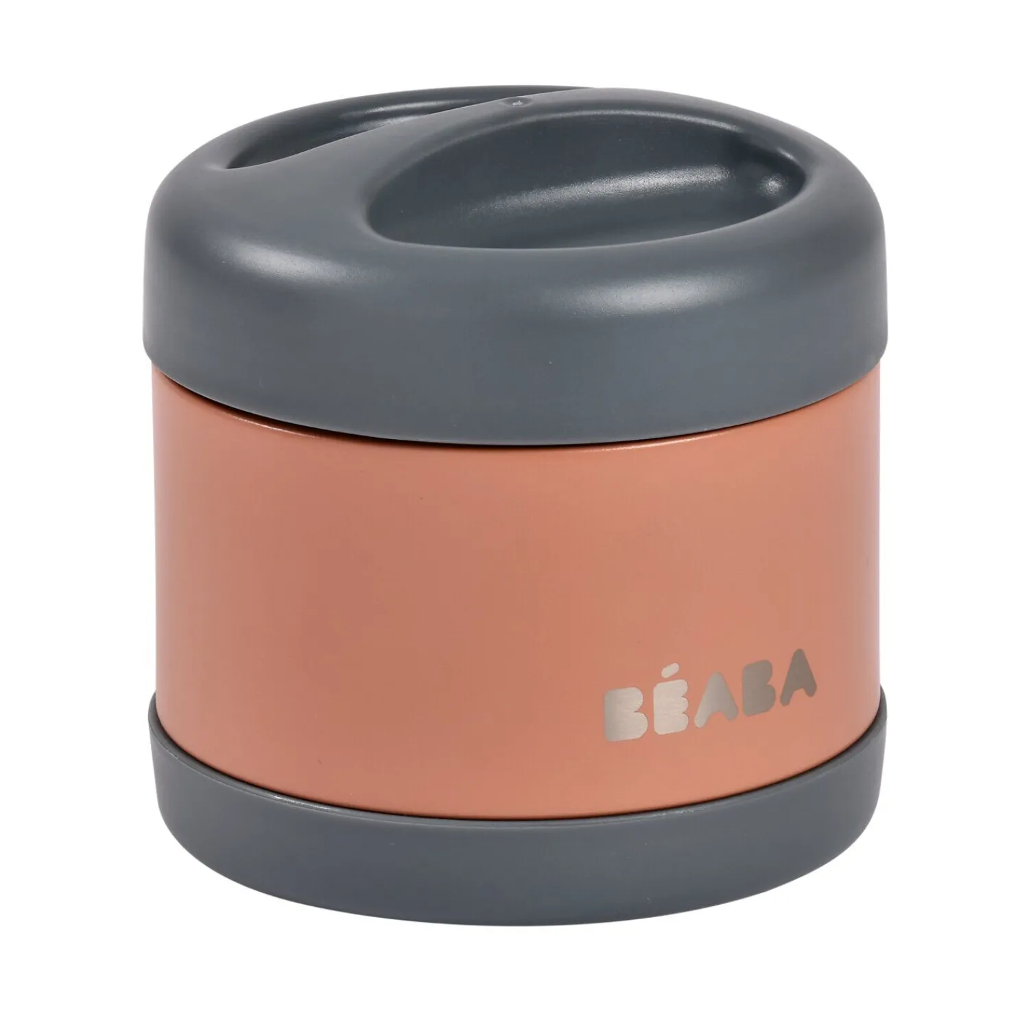 BÉABA Goûter Sain|Pots De Conservation*Thermo-portion inox 500ml Gris minéral/Terracotta